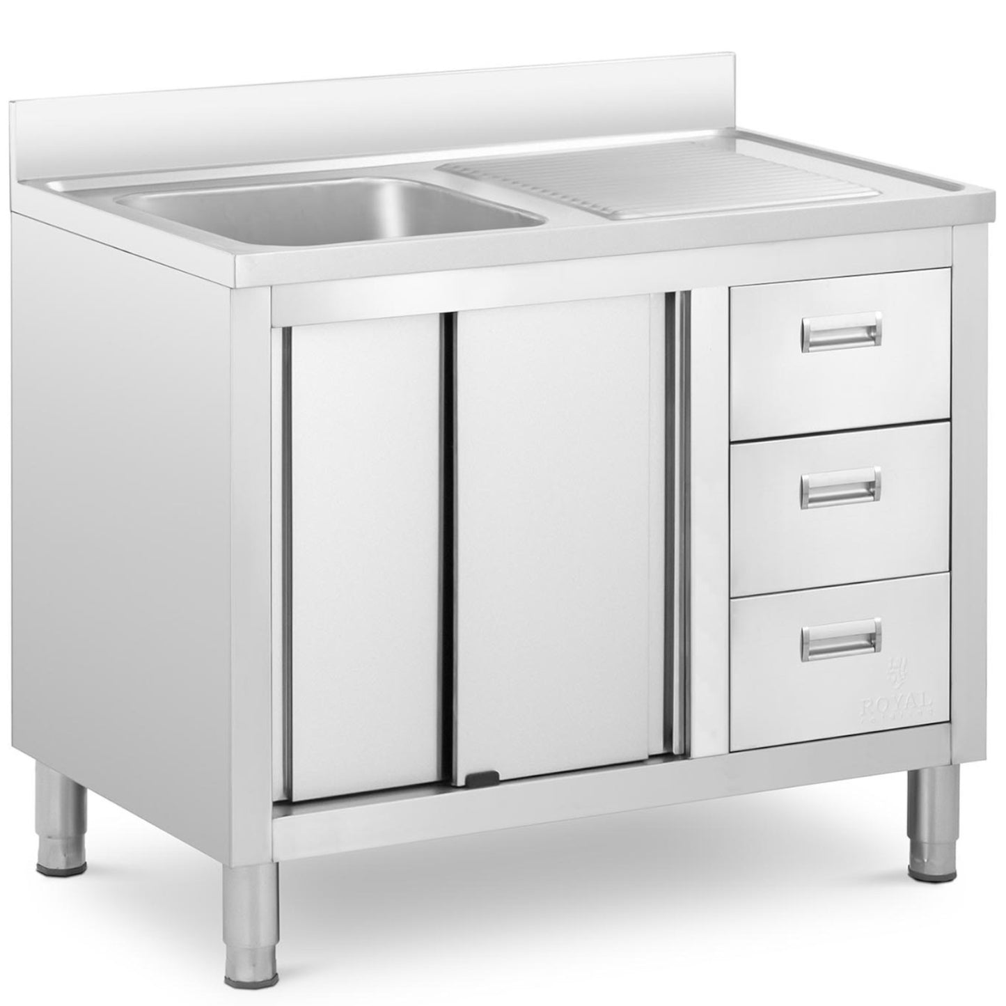 Kitchen & Utility Sinks – Single-bowl catering sink with a - Carlat