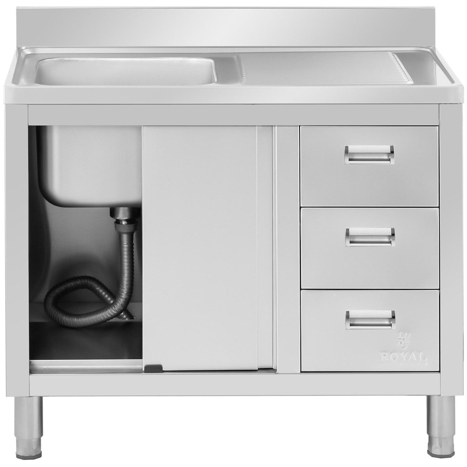 Kitchen & Utility Sinks – Single-bowl catering sink with a - Carlat