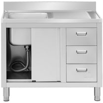 Kitchen & Utility Sinks – Single-bowl catering sink with a - Carlat