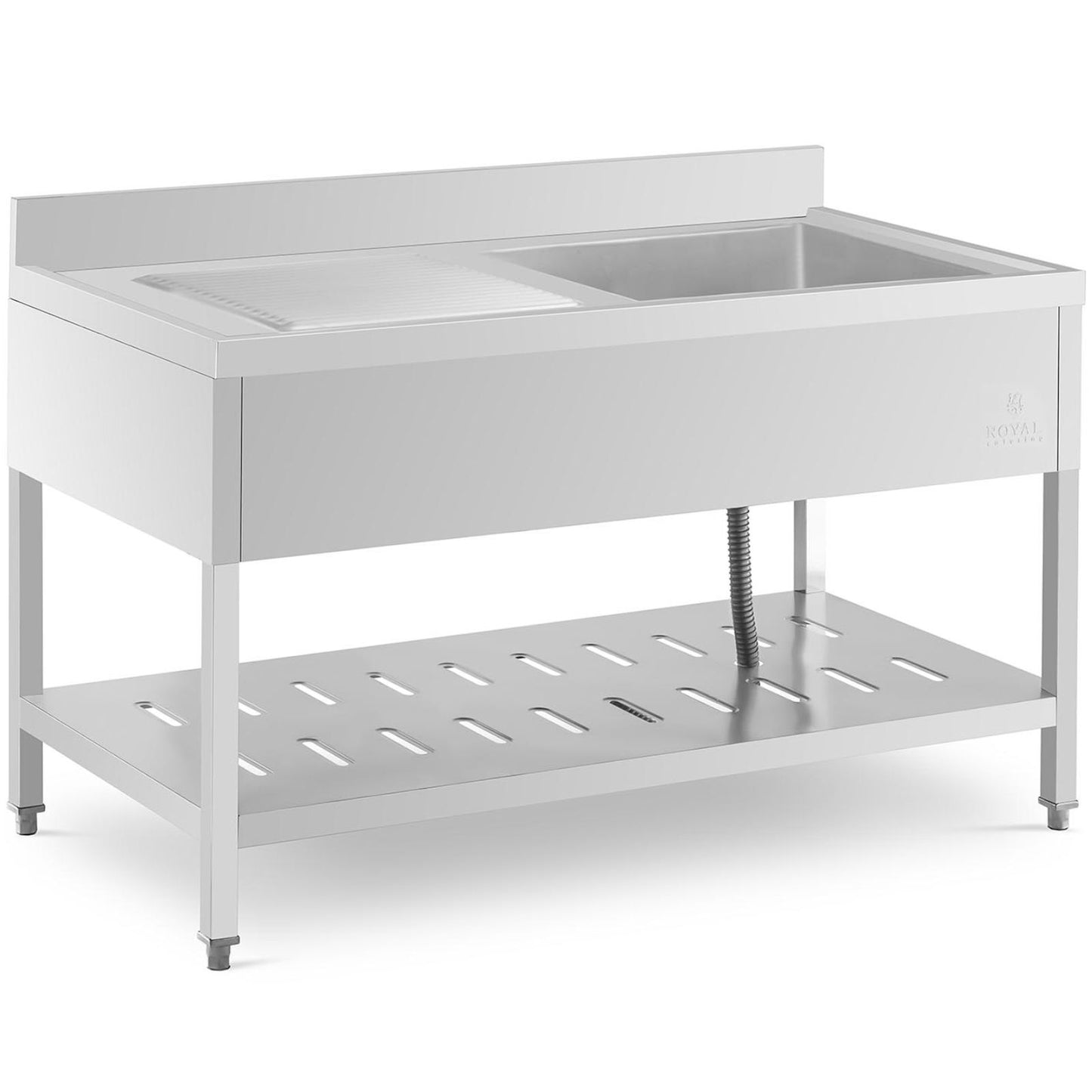 Kitchen & Utility Sinks – Single-bowl catering sink with shelf - Carlat