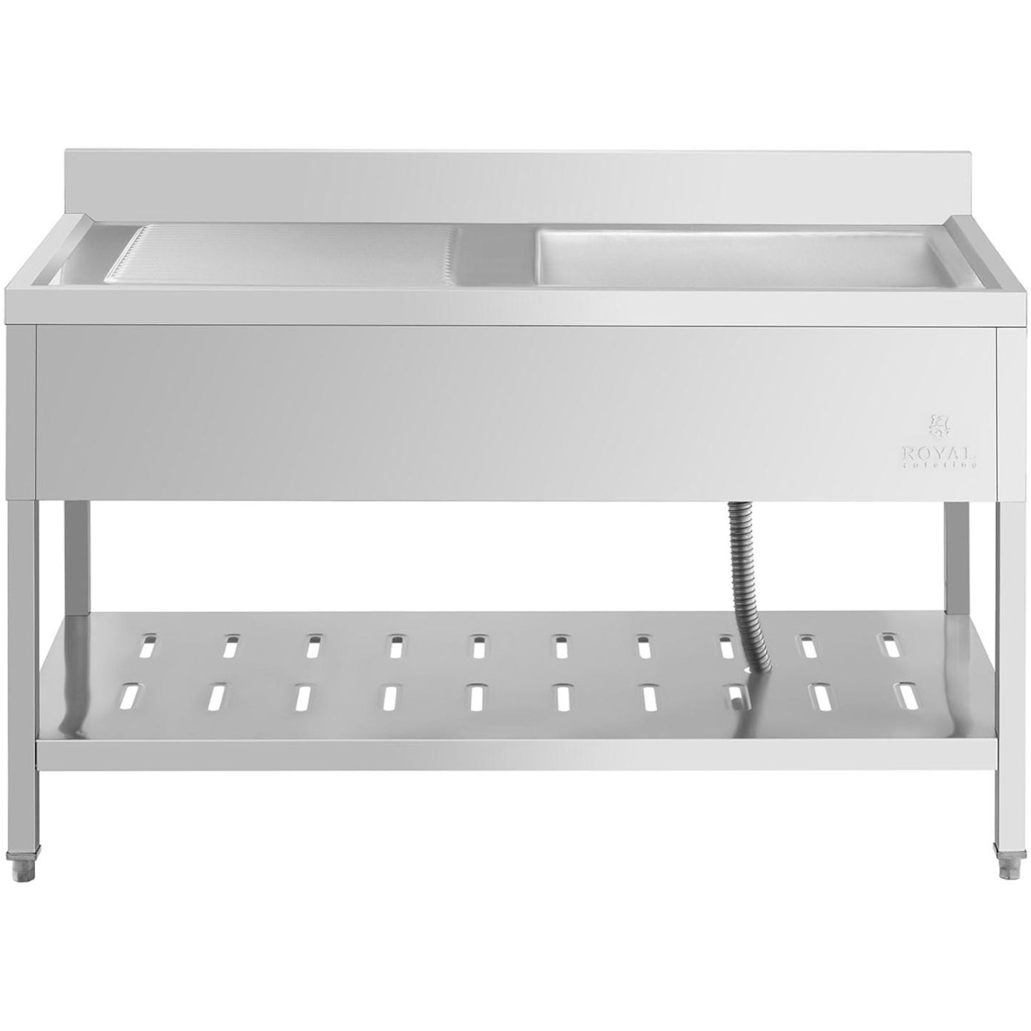 Kitchen & Utility Sinks – Single-bowl catering sink with shelf - Carlat