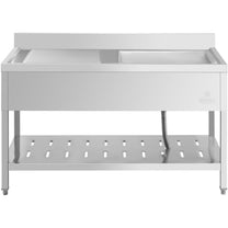 Kitchen & Utility Sinks – Single-bowl catering sink with shelf - Carlat