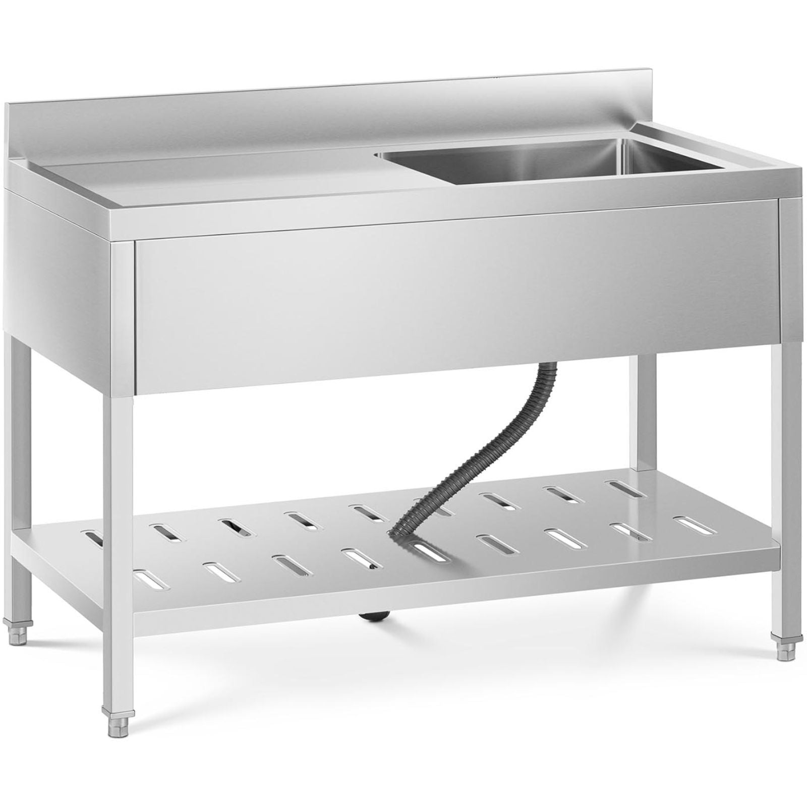 Kitchen & Utility Sinks – Single-bowl catering sink with shelf - Carlat