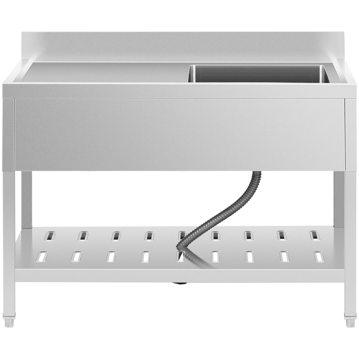 Kitchen & Utility Sinks – Single-bowl catering sink with shelf - Carlat