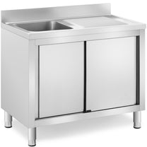Kitchen & Utility Sinks – Single-bowl catering sink with sliding - Carlat