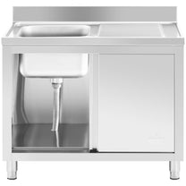 Kitchen & Utility Sinks – Single-bowl catering sink with sliding - Carlat