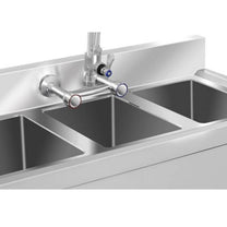 Kitchen & Utility Sinks – Stainless steel catering sink, 3-bowl - Carlat