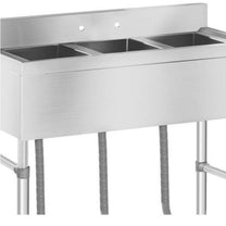 Kitchen & Utility Sinks – Stainless steel catering sink, 3-bowl - Carlat