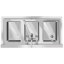 Kitchen & Utility Sinks – Stainless steel catering sink, 3-bowl - Carlat