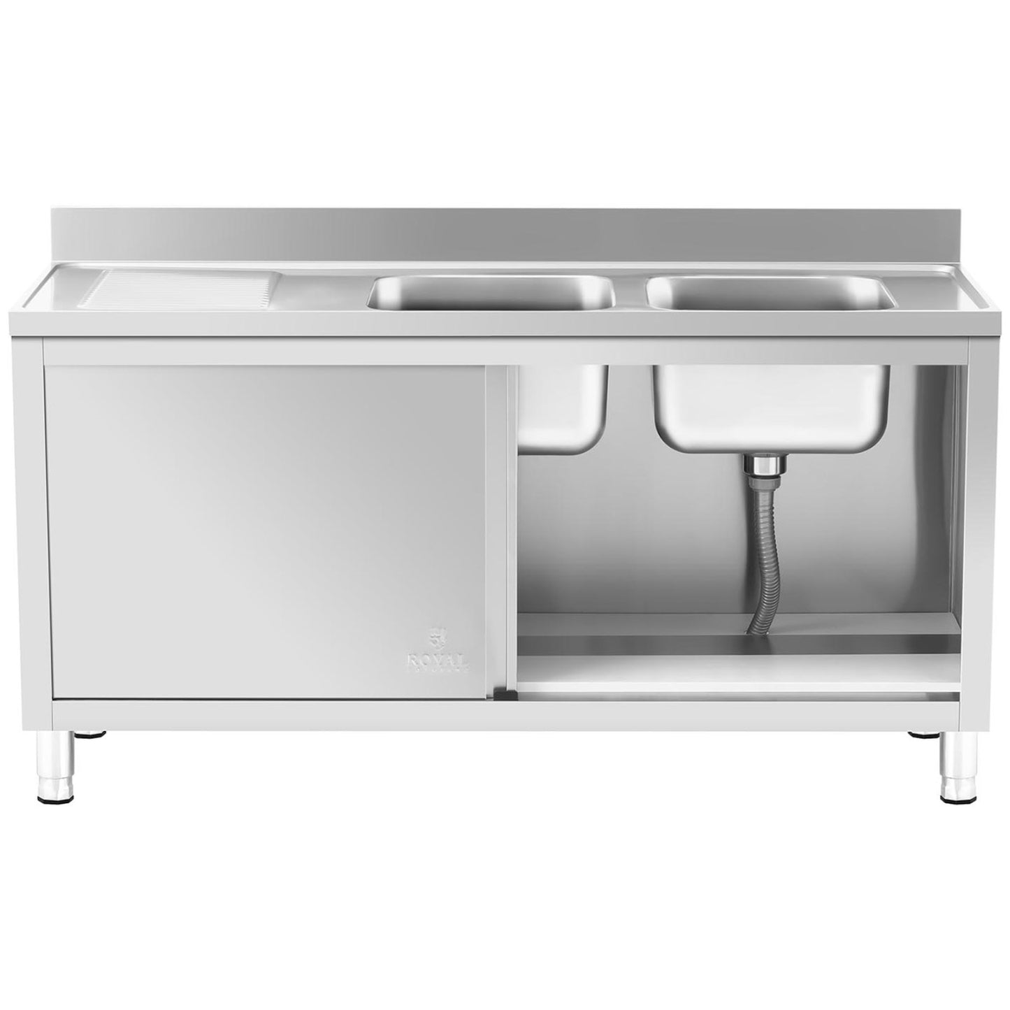 Kitchen & Utility Sinks – Two-bowl catering pool sink with - Carlat