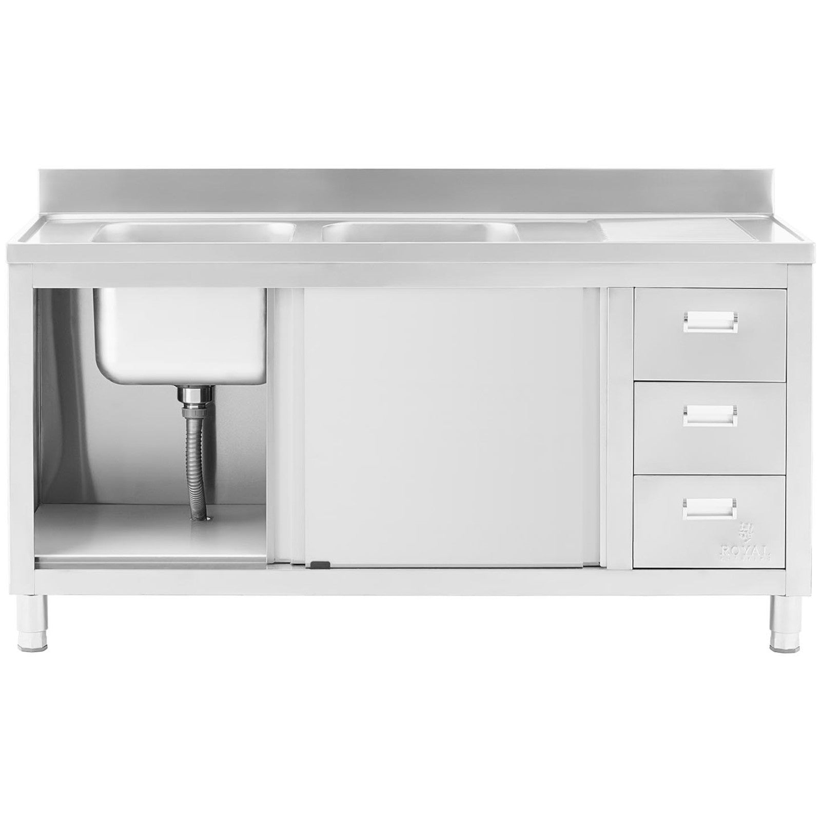 Kitchen & Utility Sinks – Two-bowl catering pool sink with - Carlat