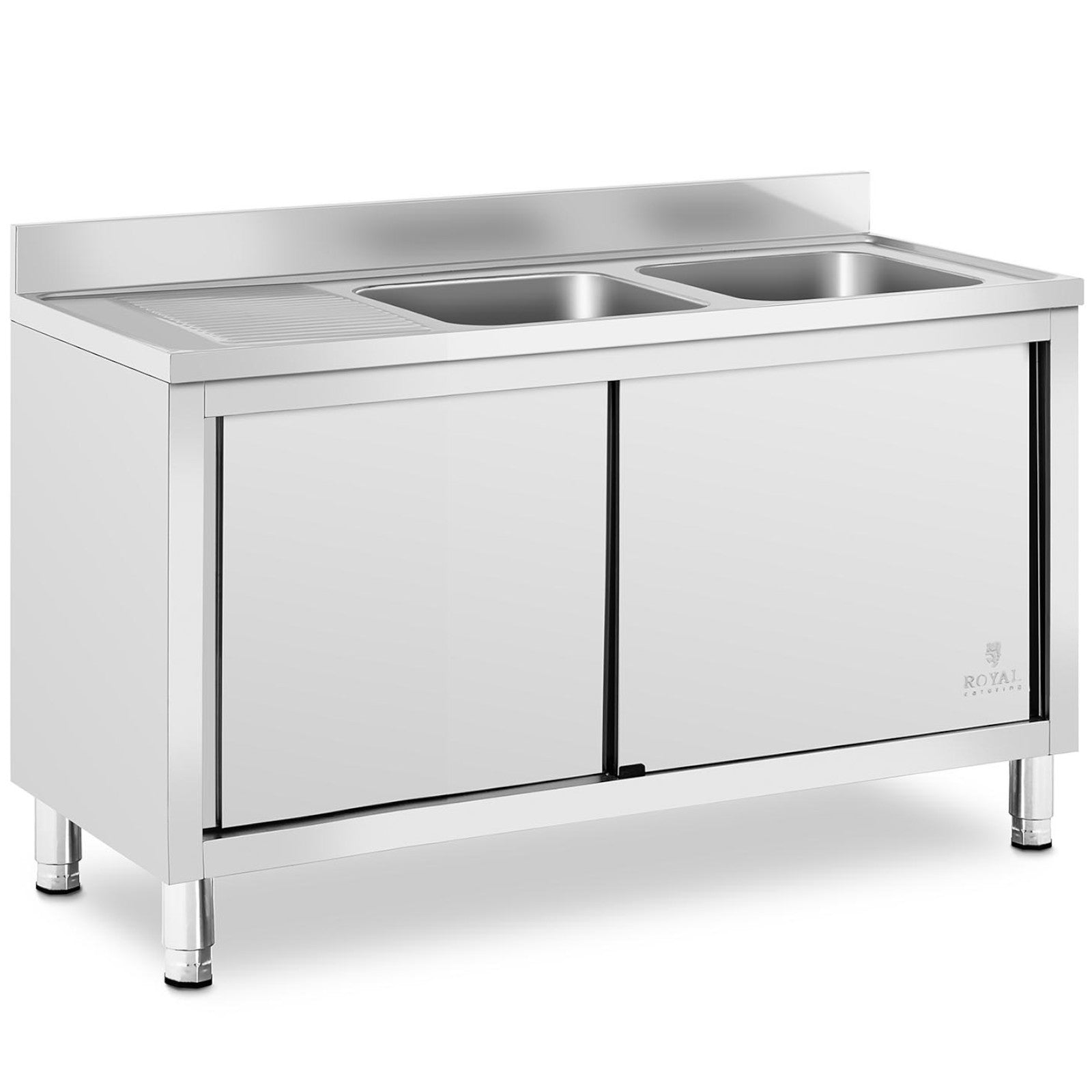 Kitchen & Utility Sinks – Two-bowl catering pool sink with - Carlat
