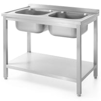 Kitchen & Utility Sinks – Wall catering table with two - Carlat