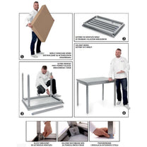 Kitchen & Utility Sinks – Wall catering table with two - Carlat