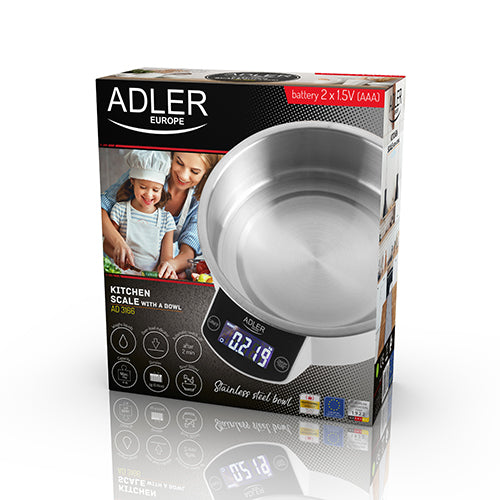 ADLER Kitchen scales – AD 3166 Kitchen scale with bowl – image 4