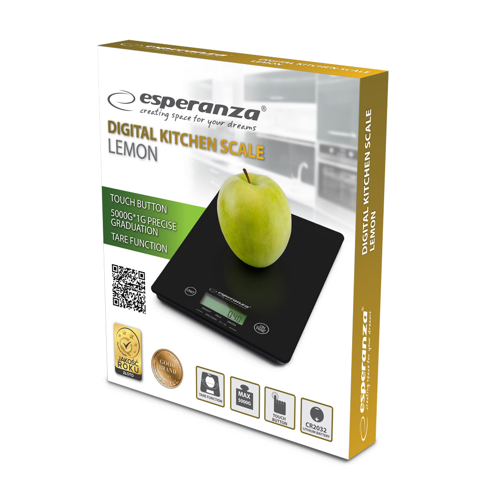 Kitchen scales – EKS002K Esperanza Kitchen Scale, Lemon Black - Carlat