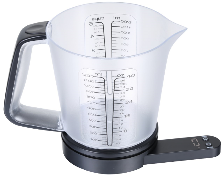 Kitchen scales – Kitchen scale with measuring cup, 1.5 L, Kinghoff - Carlat