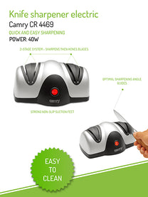 CAMRY Knife and Scissors Sharpeners – CR 4469 Electric Knife Sharpener – image 10