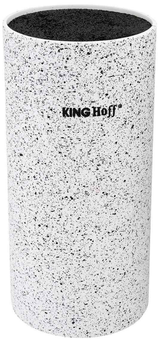 Knife blocks – Knife block, 11x22 cm, white Kinghoff marble pattern - Carlat