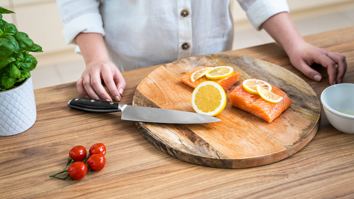 Knives, cleavers, and – 33 cm Stainless Steel Chef's Knife (7Cr17Mov) - Carlat