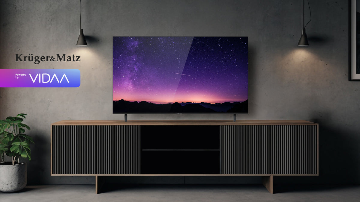 Kruger&amp;Matz 50" UHD Smart TV with DVB-T2/S2, H.265 (HEVC), and VIDAA - Carlat