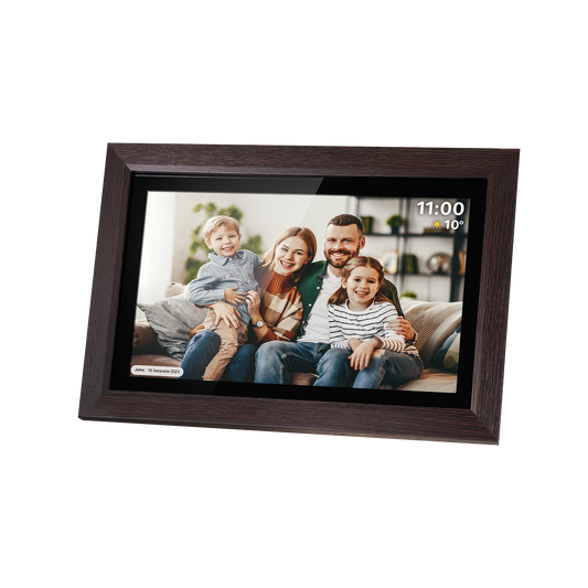 Kruger&amp;Matz FRAMEO Wi-Fi 15.6" Digital Photo Frame with Wooden Frame - Carlat