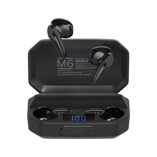 Kruger&amp;Matz M6 Wireless In-Ear Headphones with Power Bank - Black - Carlat