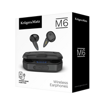 Kruger&amp;Matz M6 Wireless In-Ear Headphones with Power Bank - Black - Carlat