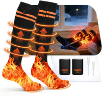 LEDSUUEI 7.0 Update Heated Socks: 【NO.1 Heating Effect】 Certified Heated Socks 75 °C Large Heating Range Heated Socks, 6000 mAh Battery Life - Carlat