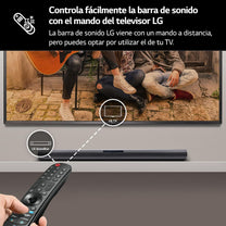 LG SQC4R 4.1 Soundbar (220W) with Wireless Subwoofer and Rear Speakers (Adaptive Sound Control, Bluetooth), Black - Carlat