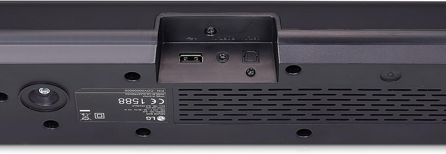 LG SQC4R 4.1 Soundbar (220W) with Wireless Subwoofer and Rear Speakers (Adaptive Sound Control, Bluetooth), Black - Carlat