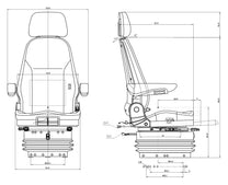 LGV120/C7 Pro 24V Air suspension seat - Carlat
