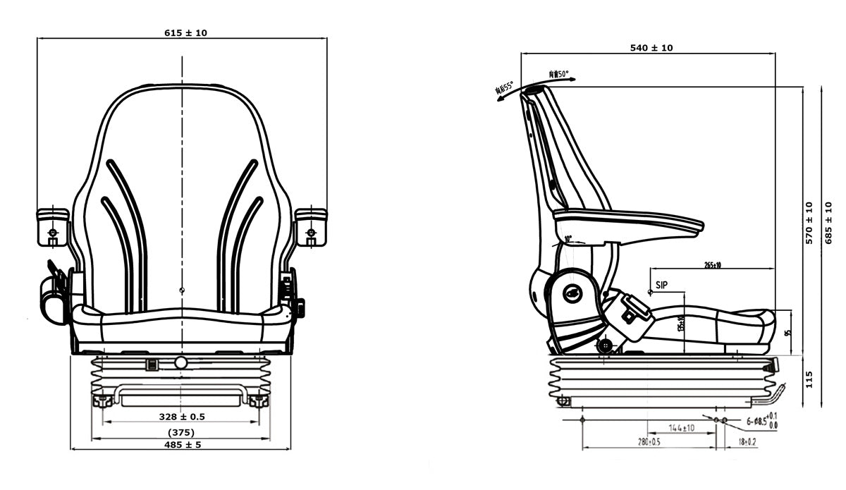 LGV35/C2 Air suspension seat - Carlat