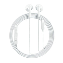 LH1 1.15m wired in-ear headphones with remote control and microphone - white - Carlat