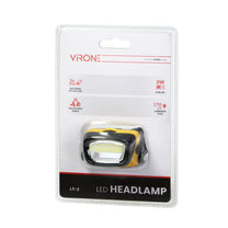 Orno COB LED headlamp 3W, 170lm, 3 x AAA, moving head – image 2