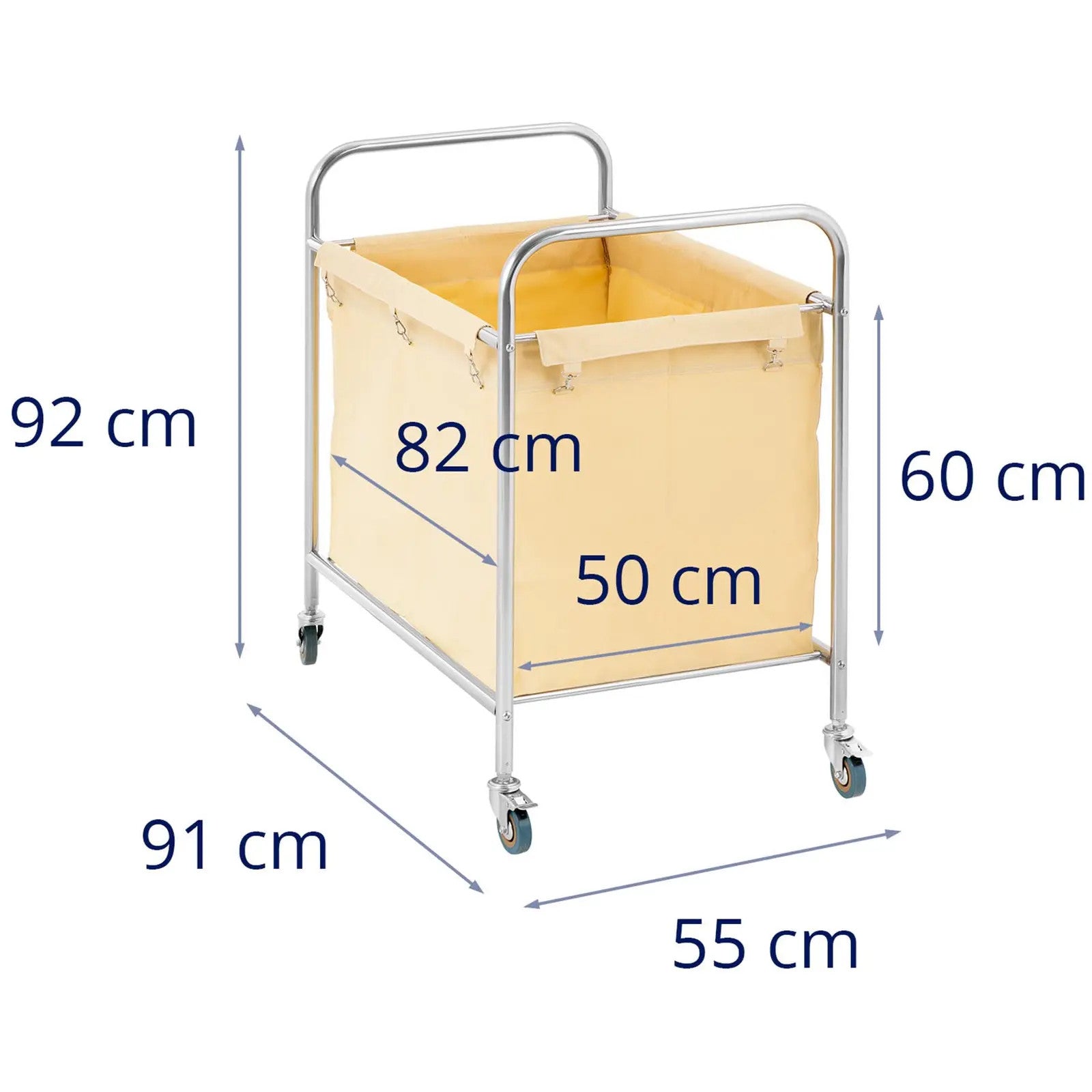 Lab trolley stainless steel 250L - Carlat