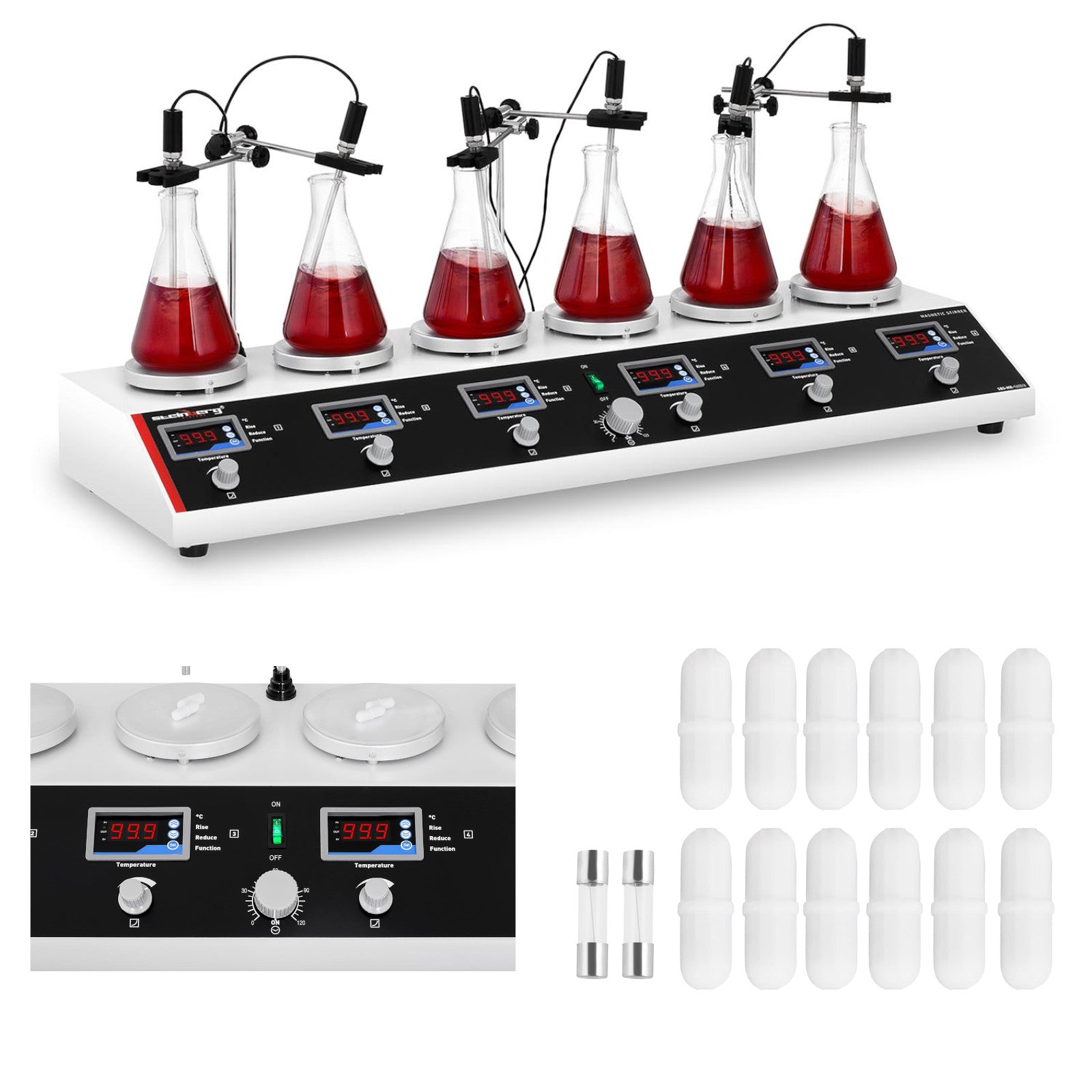 Laboratory Equipment – Laboratory magnetic stirrer 99deg C timer 6 - Carlat