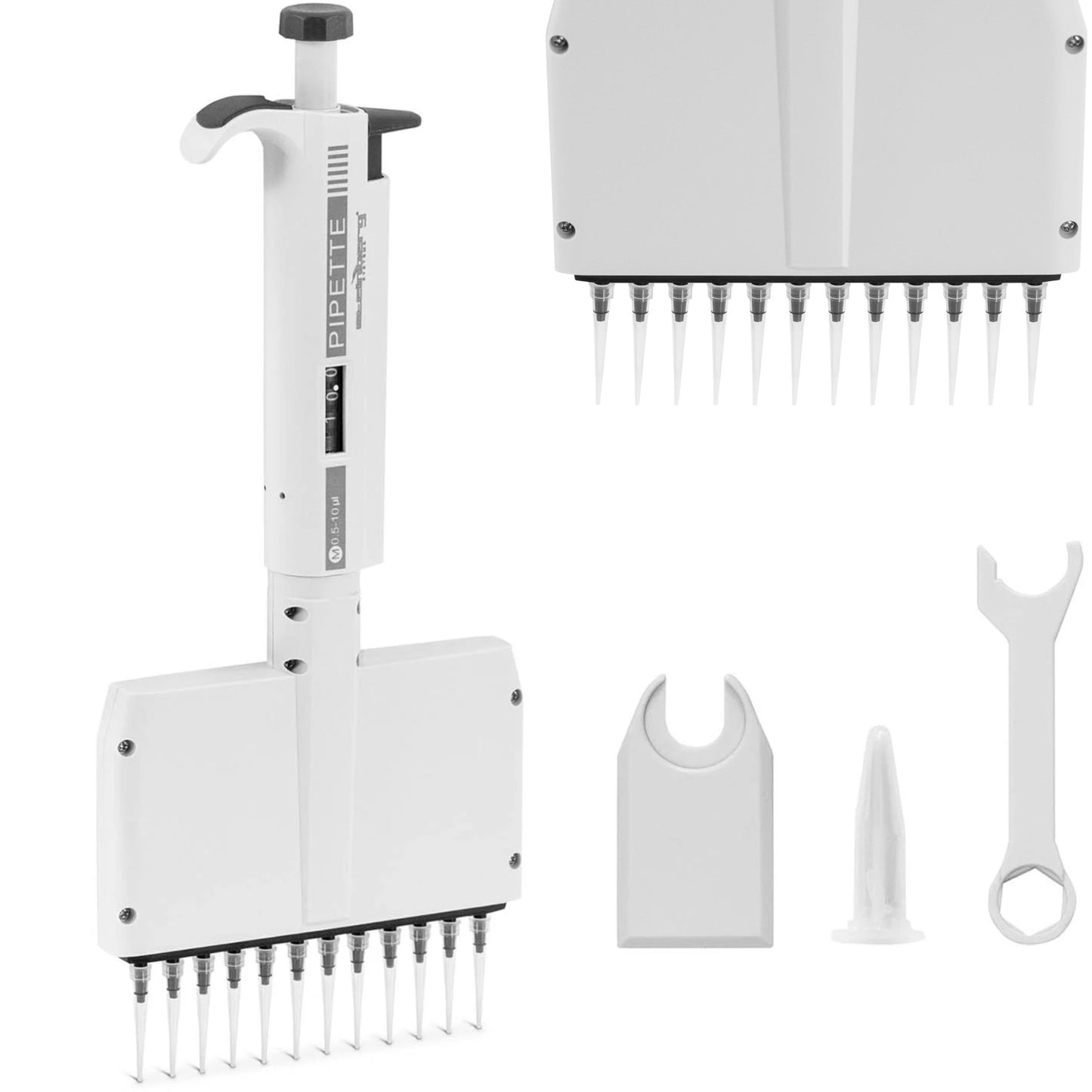 Laboratory Equipment – Laboratory pipette, 12 channels, manual, 0.005-0.01 ml - Carlat