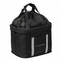 Large fabric bicycle basket with handlebars - black - Carlat