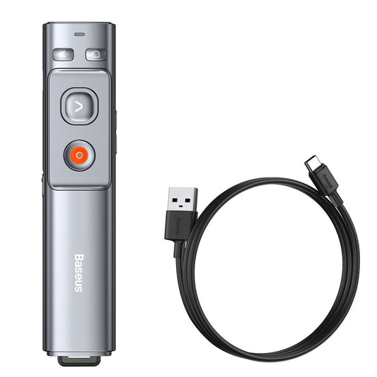 Laser indicator for PC presentation with Orange Dot integrated battery grey - Carlat