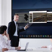Laser indicator for PC presentation with Orange Dot integrated battery grey - Carlat