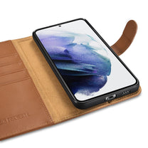 Leather Wallet Case for Galaxy S22+ Brown - Carlat
