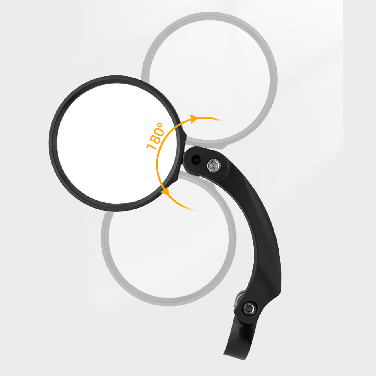 Left rear-view bicycle mirror - black - Carlat