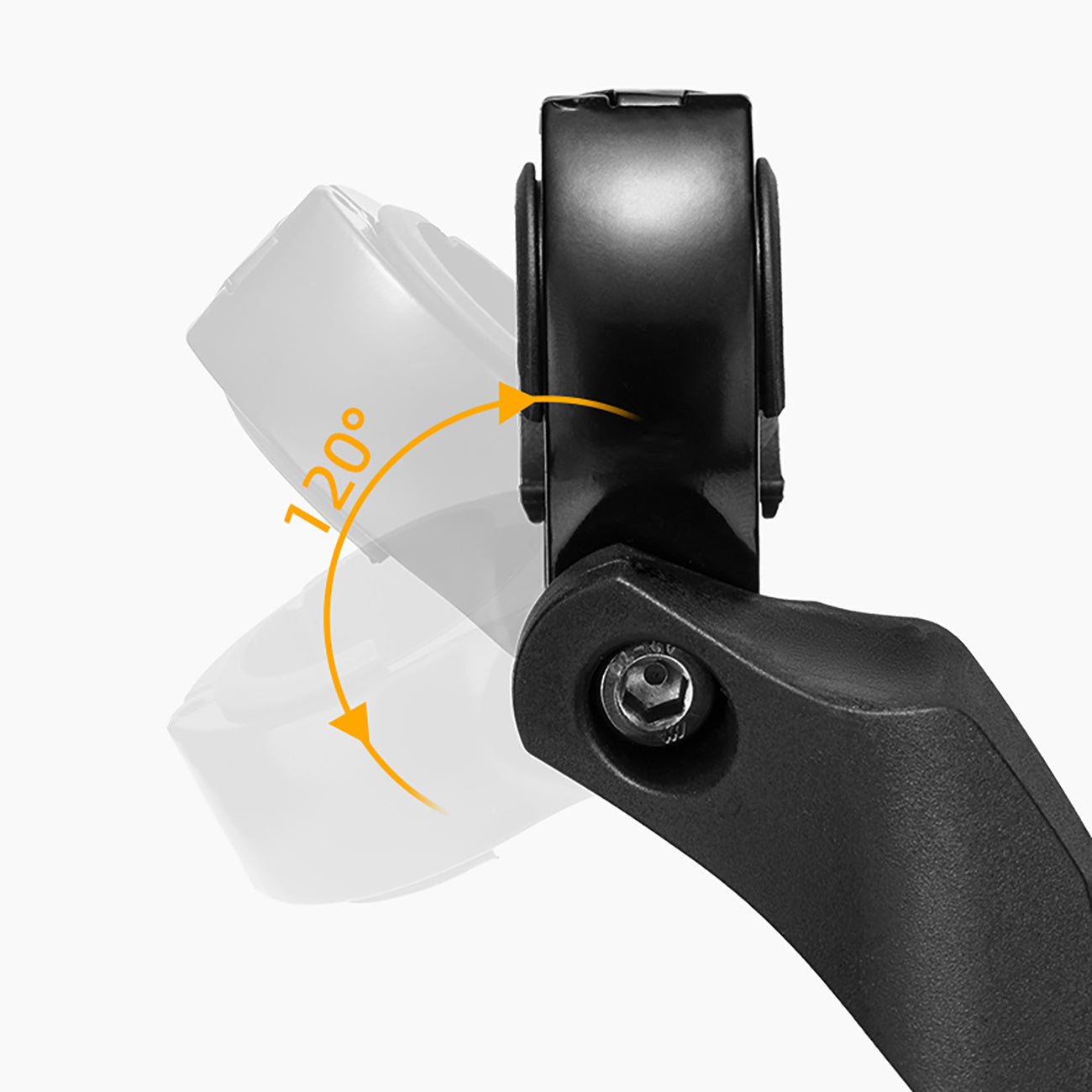 Left rear-view bicycle mirror - black - Carlat