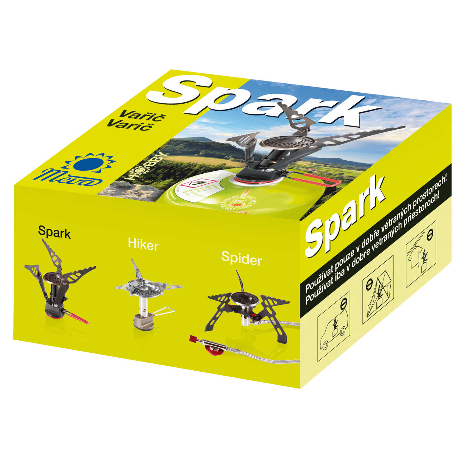 Lightest tourist stove for gas cart (valve or thread) SPARK 80gram 2.6kW - Carlat