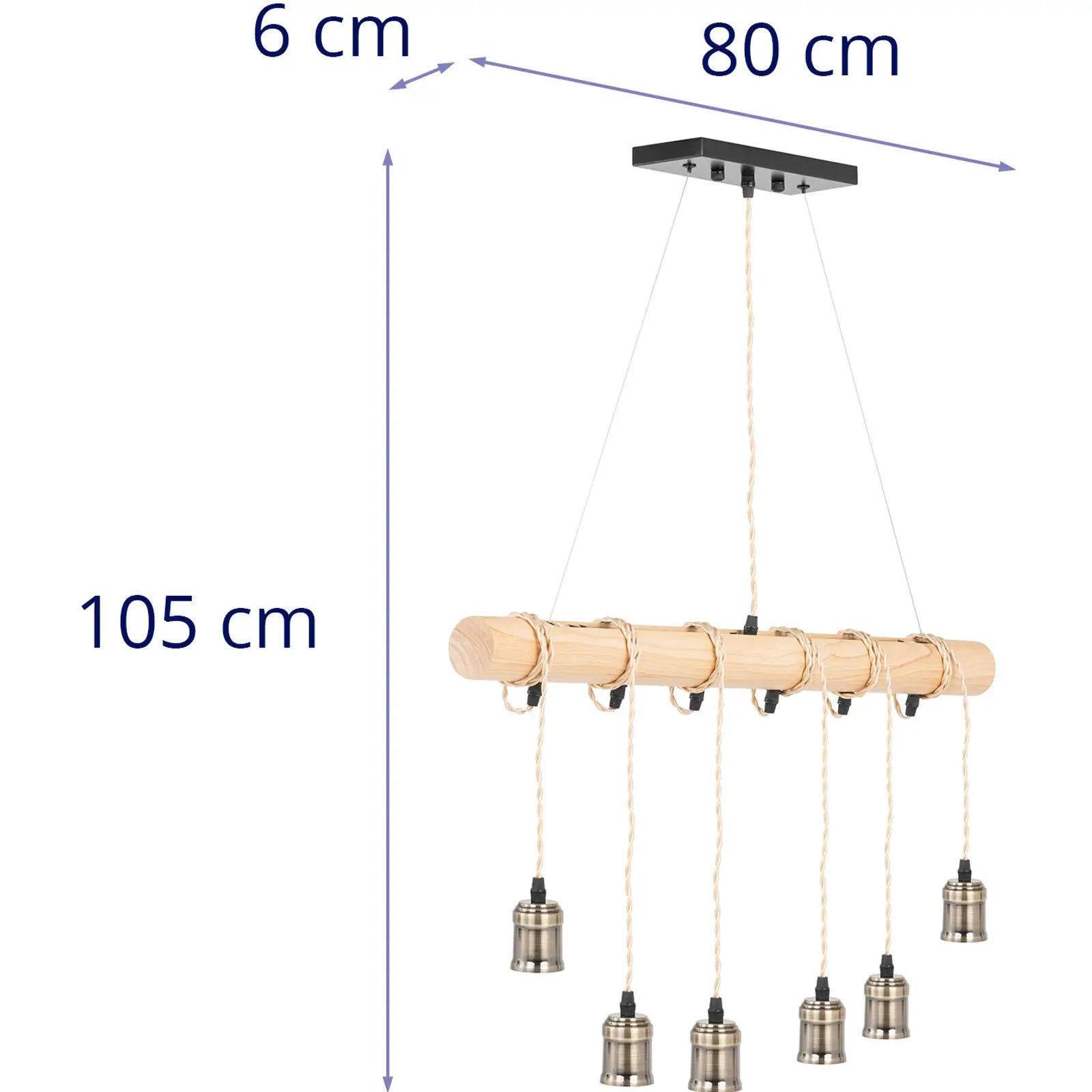 Lighting – LOFT hanging ceiling lamp, 6 points E27 - Carlat