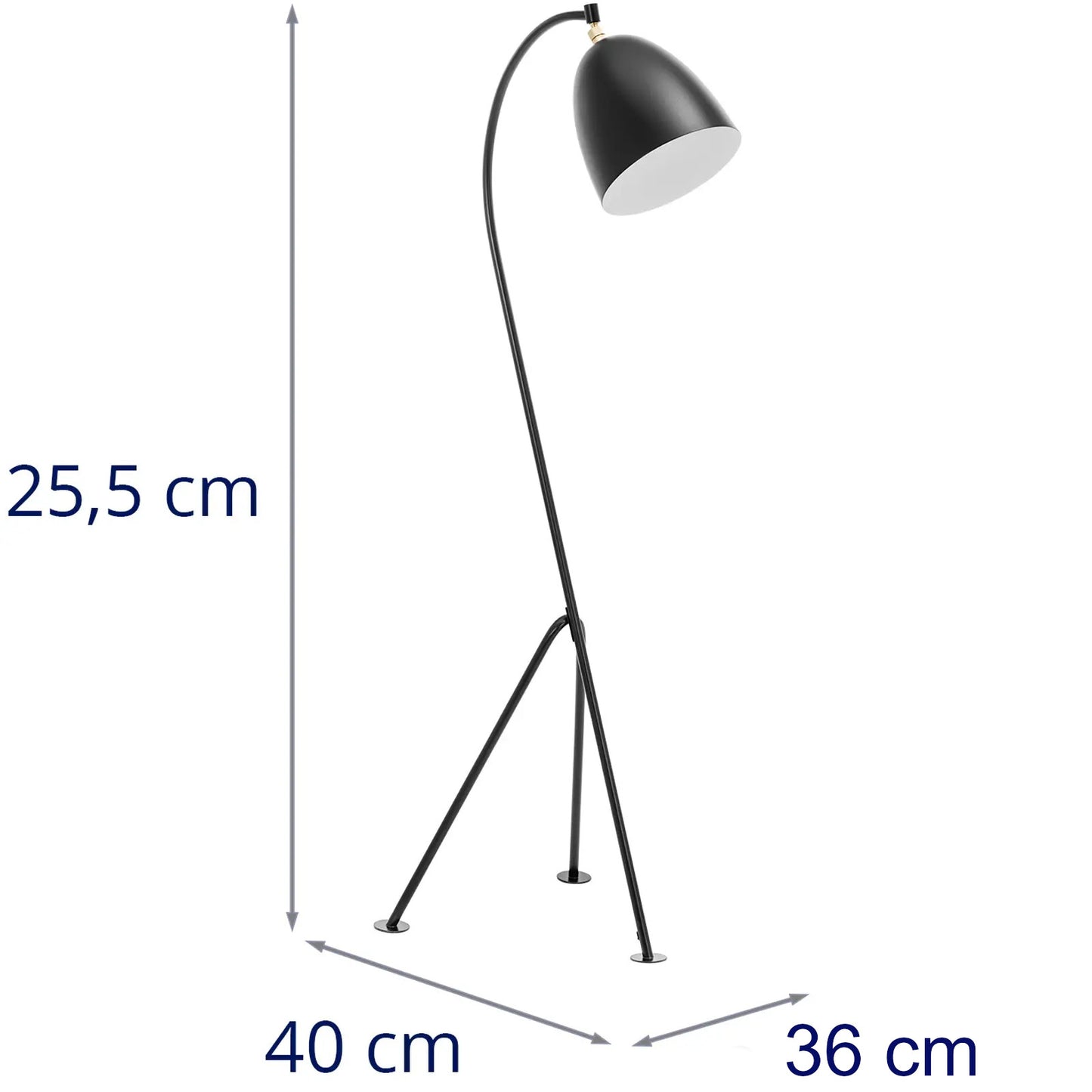 Lighting – Metal floor lamp with an adjustable E27 shade, - Carlat