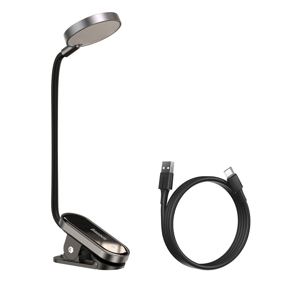 Lighting – Mini LED screen reading lamp with clip, gray - Carlat