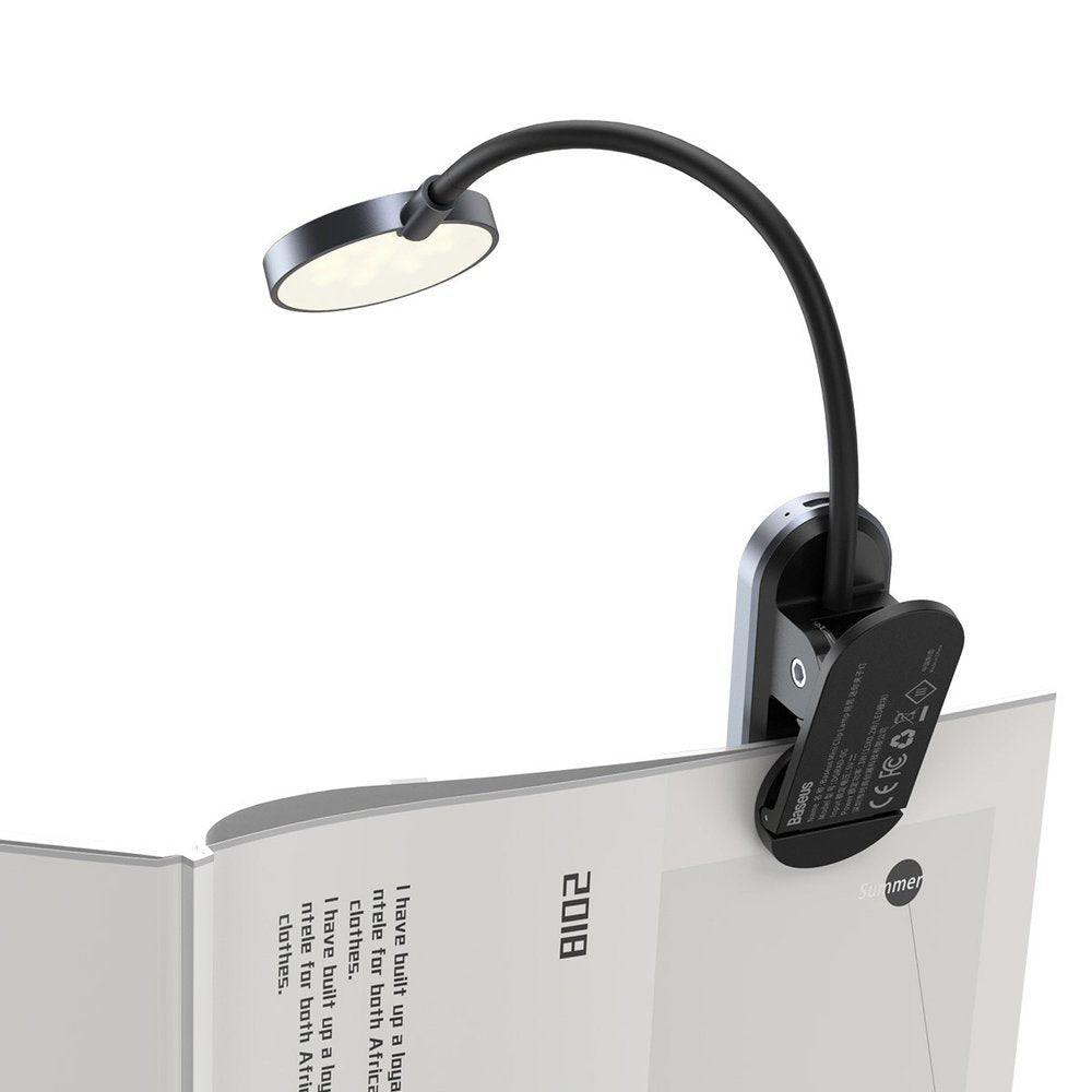 Lighting – Mini LED screen reading lamp with clip, gray - Carlat