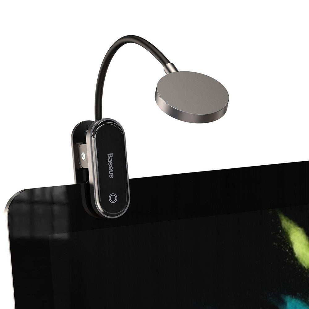 Lighting – Mini LED screen reading lamp with clip, gray - Carlat